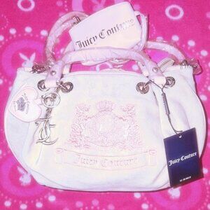 SOLD DONT BUY!!Uk / Europe Juicy Couture Scottie Dog Hobo Bag Purse Pink/ Cream